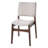Space-saving Modern Dining Table Set, Solid Wood & Linen Chairs, Stylish For Kitchen
