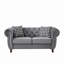Canapés compacts en velours, salon moderne Chesterfield de 65 pouces