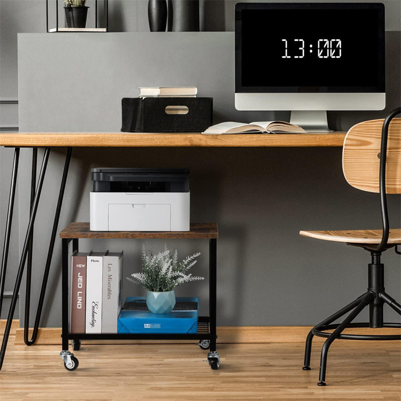 Gisli 35cm H x 41.9cm W Printer Stand with Wheels
