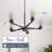 Lantier 5-Light Chandelier Matte Black with Clear Glass