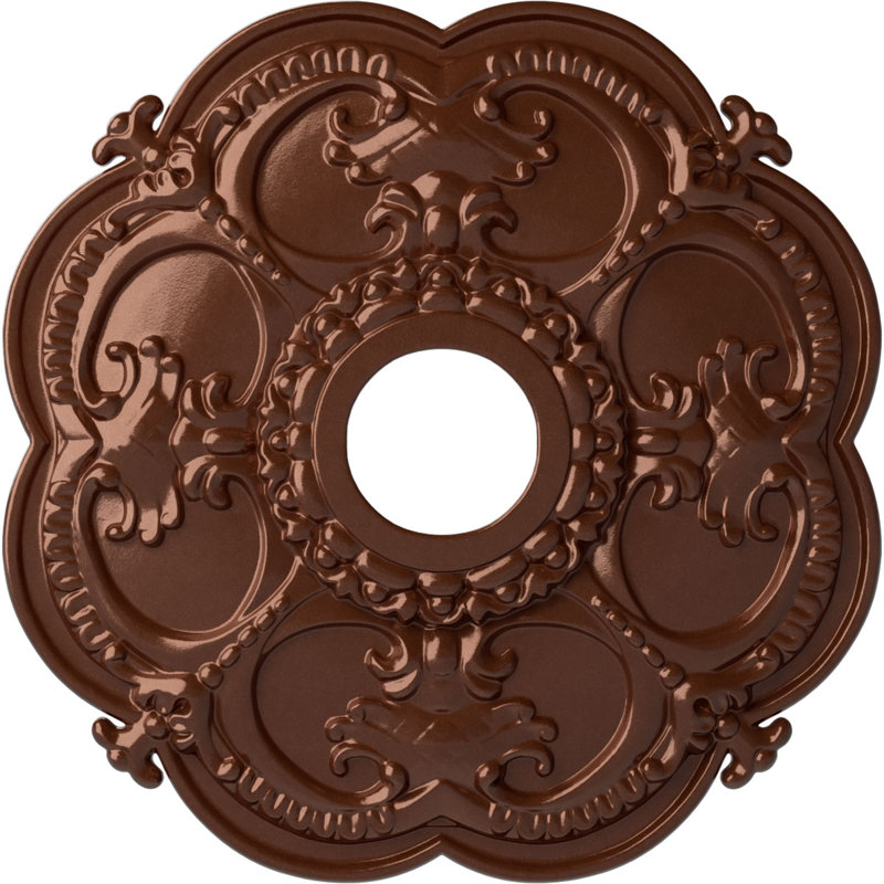 Médaillon de plafond l 3,5 po x P 3,5 po Rotherham, Pièce de cuivre