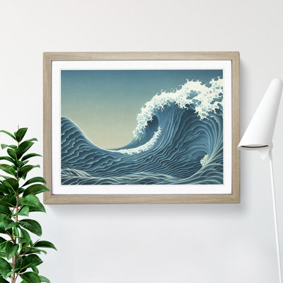 Idyllic Japanese Wave 1 Piece Single Picture Frame Painting