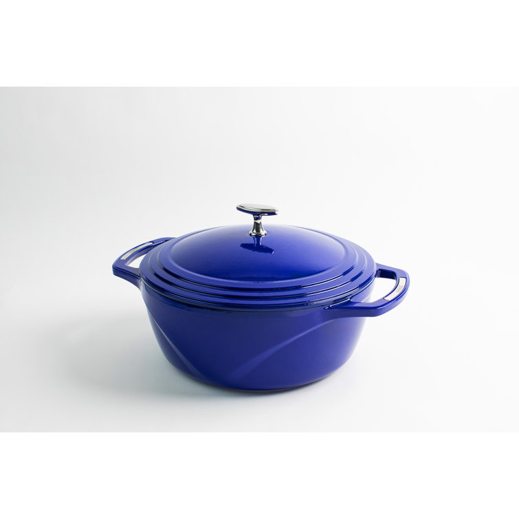  Lodge USA Enamel 7.5 Qt Enameled Cast Iron Dutch Oven - Cast  Iron Cookware - Dutch Oven Pot with Lid - Smoothing Sailing Color - 7.5 Qt  Capacity: Home & Kitchen