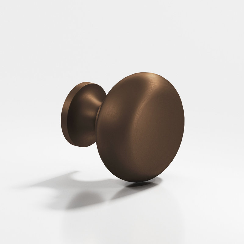 Round Cabinet Knob, Matte Oil Rubbed Bronze, 1.25"
