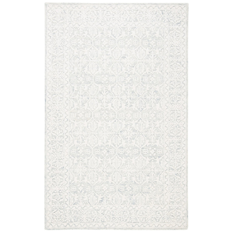 Pezanetti Hand Tufted Wool And Cotton With Latex Oriental Rug, Rectangle 4' x 6'