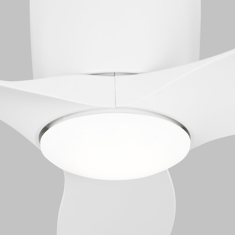 Ventilateur de plafond avec lumières DEL Aisling, Blanc mat, Blanc mat, 52"