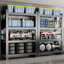 Étagère de garage, étagère de rangement robuste à 4 niveaux avec tablette en métal réglable pour entrepôt, sous-sol, atelier, 3200 lb-383160417-383160418