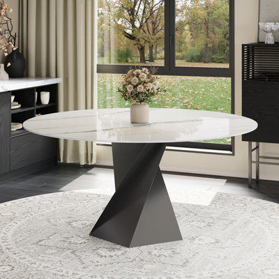 Round Dining Table For 6 by Hokku Designs