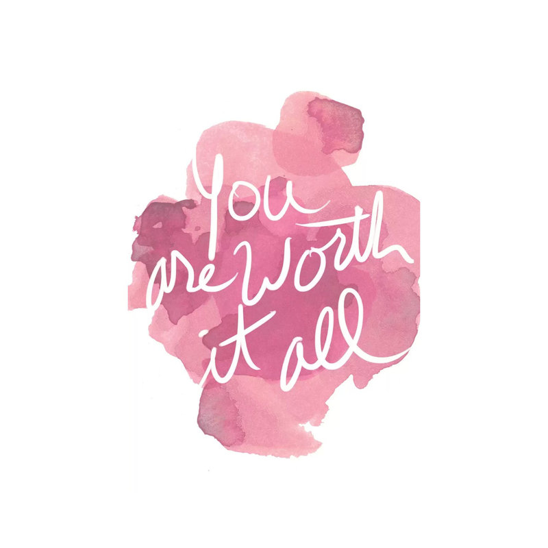 Watercoulours Pink Type I by PI Studio - Wrapped Canvas Print, 20.32 cm H x 30.48 cm W