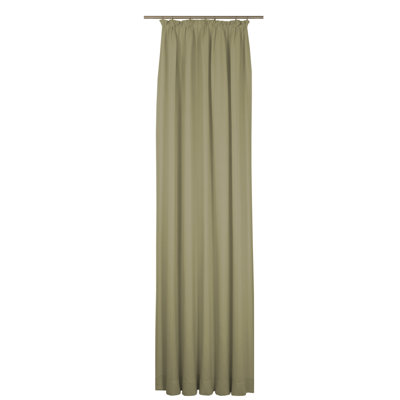 Pearce Synthetic Room Pencil Pleat Curtain, single Panel, opaque