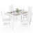 4 - Person Faux Marble Top Four Leg Dining Set-434905221-415357296
