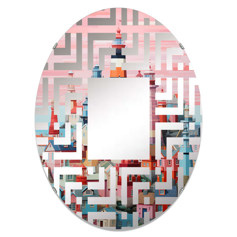 Miroir décoratif minimaliste I - Maze, 35,4 po x 23,6 po
