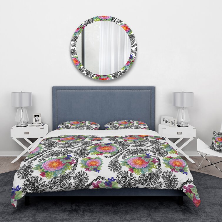 Flower garden duvet cover set