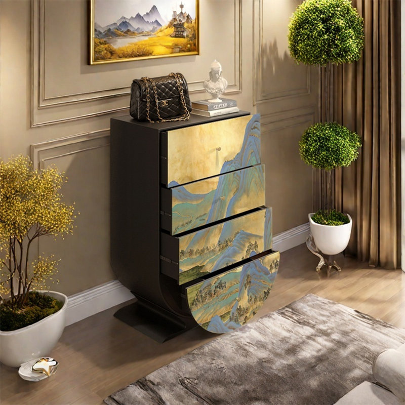 Functional Storage Cabinet with Four Drawers