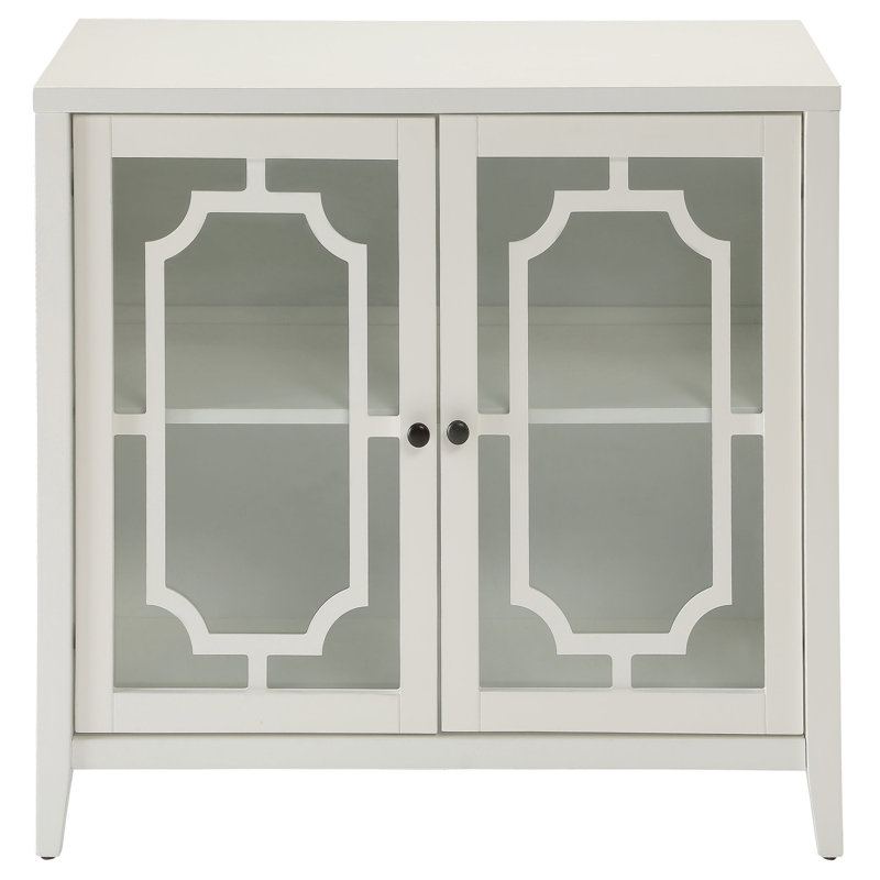 Console Table With 2 Door Cabinetry - Organizes Efficiently Compartment Keeps Items Organized