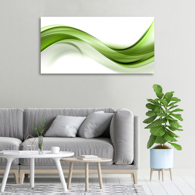 Green Wave - No Frame Print on Canvas