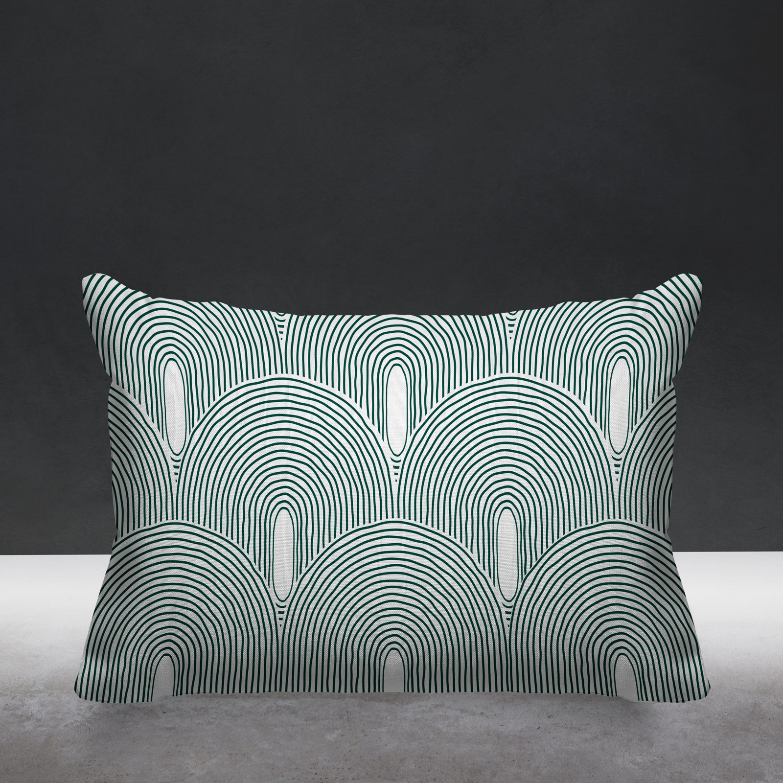 Limpo Starburst Indoor/Outdoor Throw Pillow, Emerald, Rectangular, 18"H x 25"W