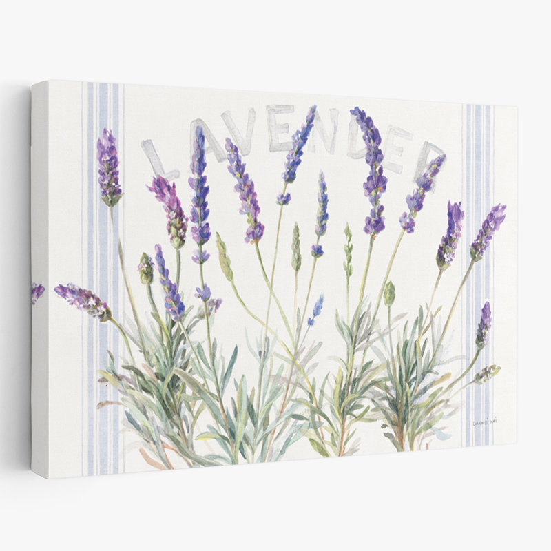 Fleurs et fleur de lavande bleue, H 32 po x l 48 po