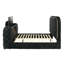Lit tapissier Kana avec DEL en noir-2078291011
