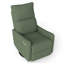 Fauteuil inclinable pivotant vert foncé à rotation à 270 °, fauteuil berçant en velours flocon de neige pour le salon et la chambre de bébé