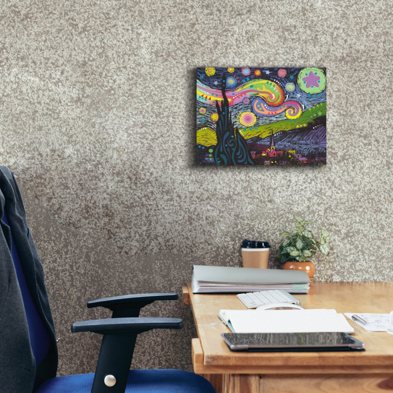 «Starry Night 2» par Dean Russo Studios, art mural sur toile, H 12 po x l 16 po x P 0,75 po