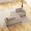 Ensemble de chaise longue 2 pièces en tissu texturé capitonné profond