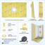 Ensemble de base de douche à drain central 60 "x 36" avec membrane imperméable, système de panneau de douche pré-incliné complet-126410690