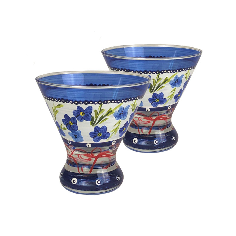 Verre bleu 8,25 oz. Verre cosmos