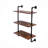 Industrial Pipe Shelf 3 Tier And 2 Tier Wall Mounted Shelves  36In Wood Display Shelves, And 3 Additional Hooks,Farmhouse Kitchen Bar Shelf, DIY Bookshelf Unit Hanging Wall Shelves For Bedroom...