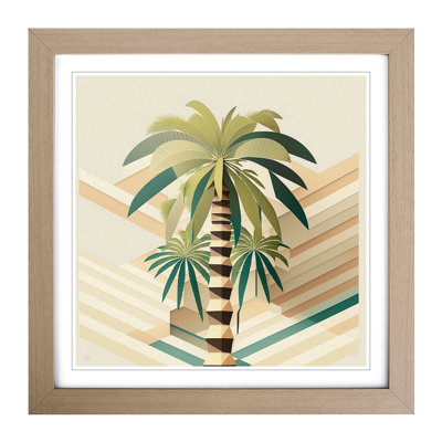 Palm Tree Geometric No.1 - Framed Print