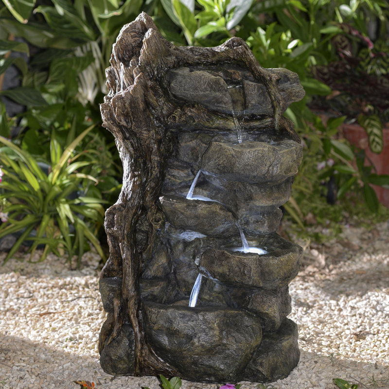 Weather Resistant Floor Fountain with Light