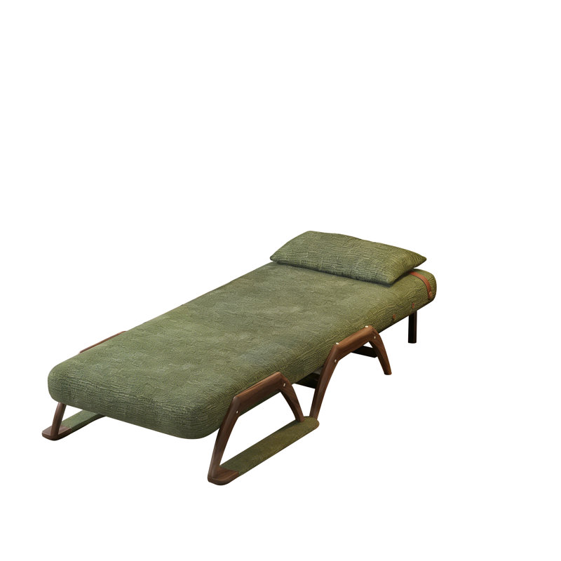 Fauteuil inclinable convertible 3-en-1 en chenille verte | Lit-couchette réglable à 5 positions, Green