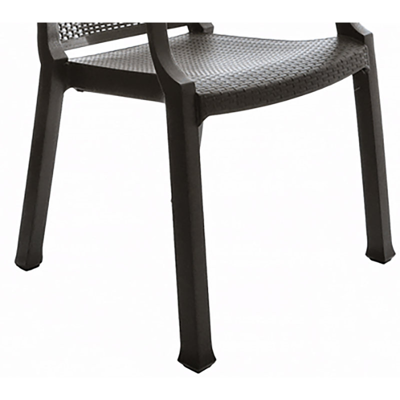 Chaise de patio empilable Sumatra, Brume de bronze