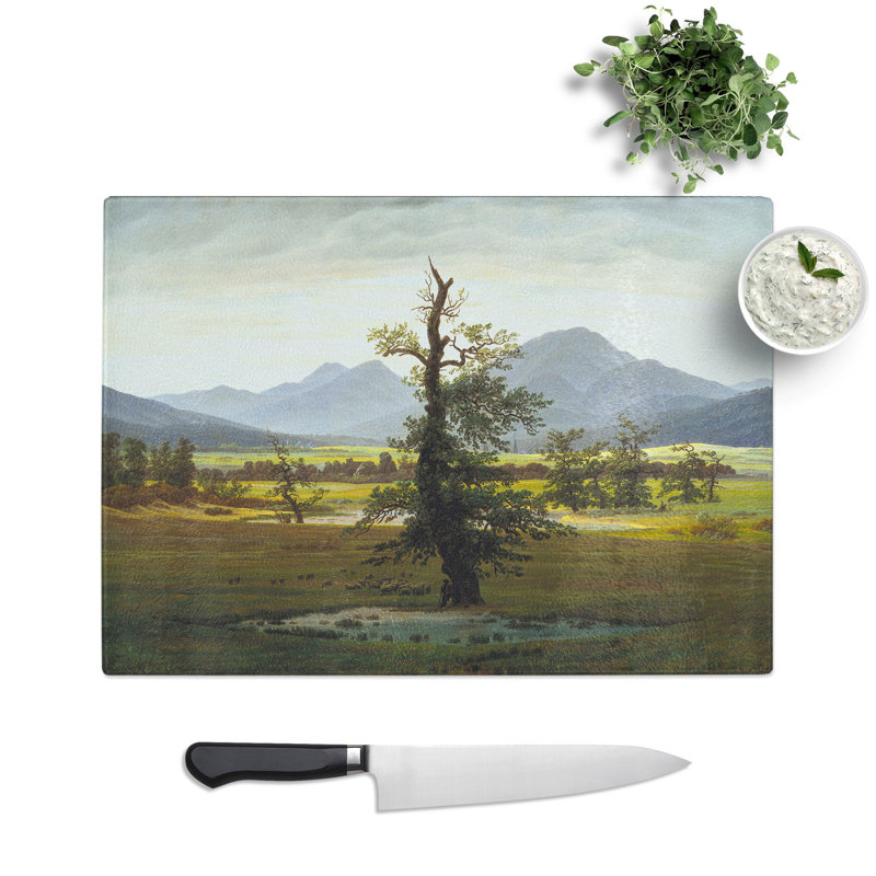 The Lonely Tree by Caspar David Friedrich Chopping Board, 28.5cm W x 39cm L