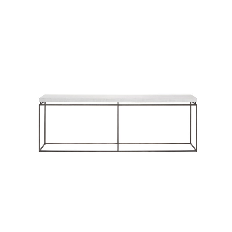 Bilbrook 80'' White Oak and Metal Console Table