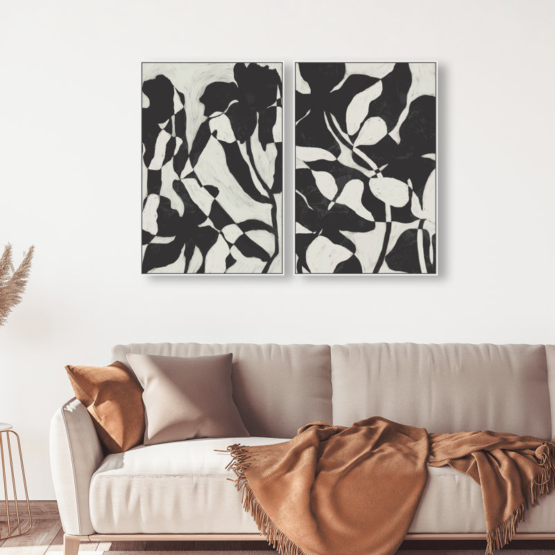 Contrast Nature Set Set by Oliver Gal, 50"H x 34"W, White Floater Frame