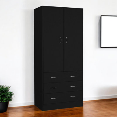 Commode combinée 71 po à deux portes et trois tiroirs 71 po