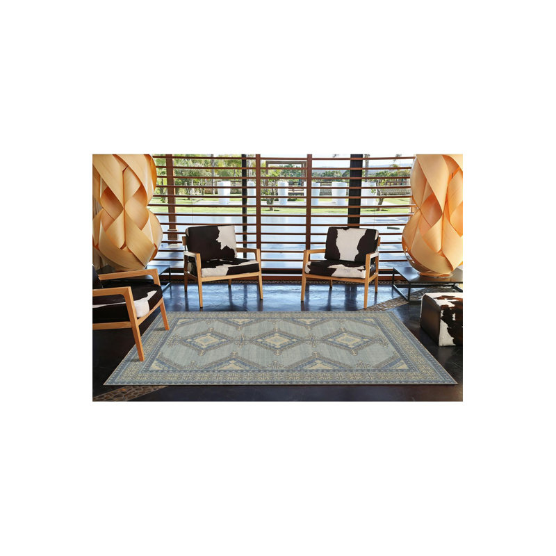 Tapis tissé lavable à motif croisé traditionnel, Tapis de couloir 2 pi 6 po x 6 pi 7 po inclus