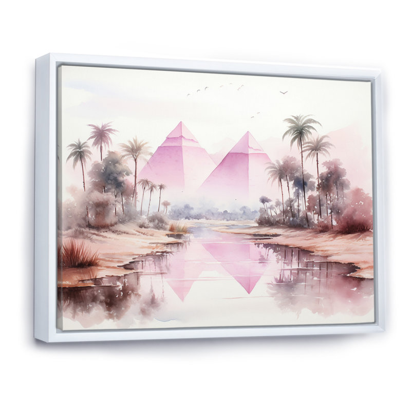 Sahara Dreams - paysages, reproduction sur toile, 30" H x 40" W, Cadre flottant blanc