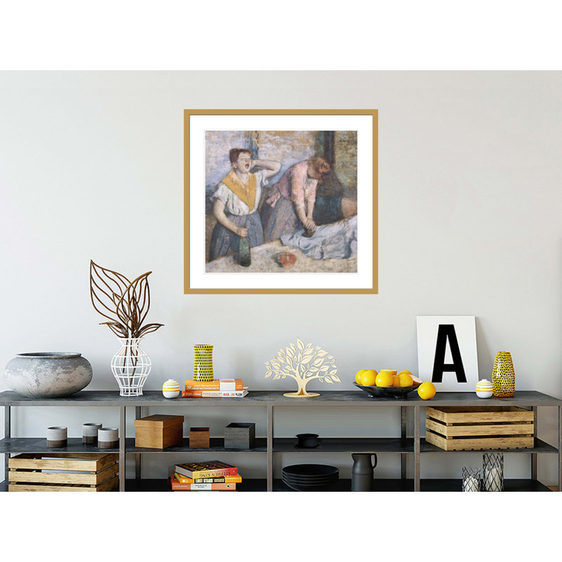 «The Laundresses» par Edgar Degas, impression giclée encadrée, H 33,5 po x l 35,25 po