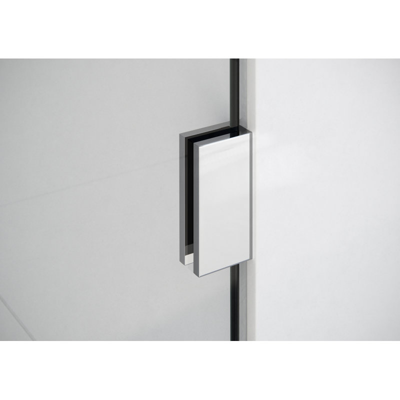 Venus 32 in. x 86.75 in. Fully Frameless Arched Single Fixed Shower Panel, Polished Chrome