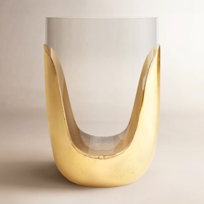 Glass Hurricane Candle Holder