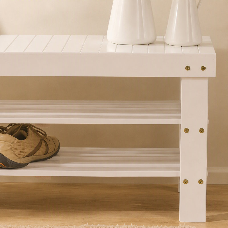 Pina Quality Solid Wood Shoe Bench