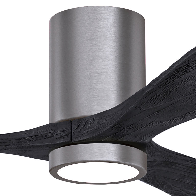 Olivier Ceiling Fan with LED Lights, Matte Black, Brushed Pewter, 42"