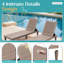 Ensemble de 2 chaises longues d'extérieur pour terrasse près de la piscine, imperméable, réglable et facile à assembler-1086863637