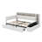 Upholstered Daybed with Storage Footstool, Shelves, Drawers, USB Charging & LED Light-998414785