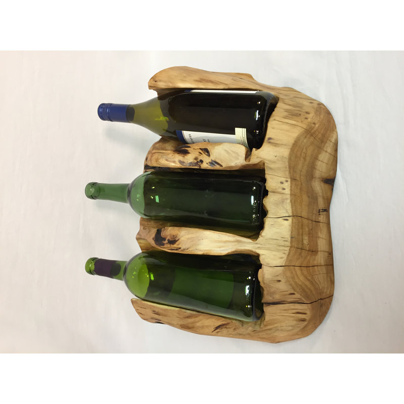 Support à vin de table en bois massif Jens, H 10 po x l 18 po x P 10 po