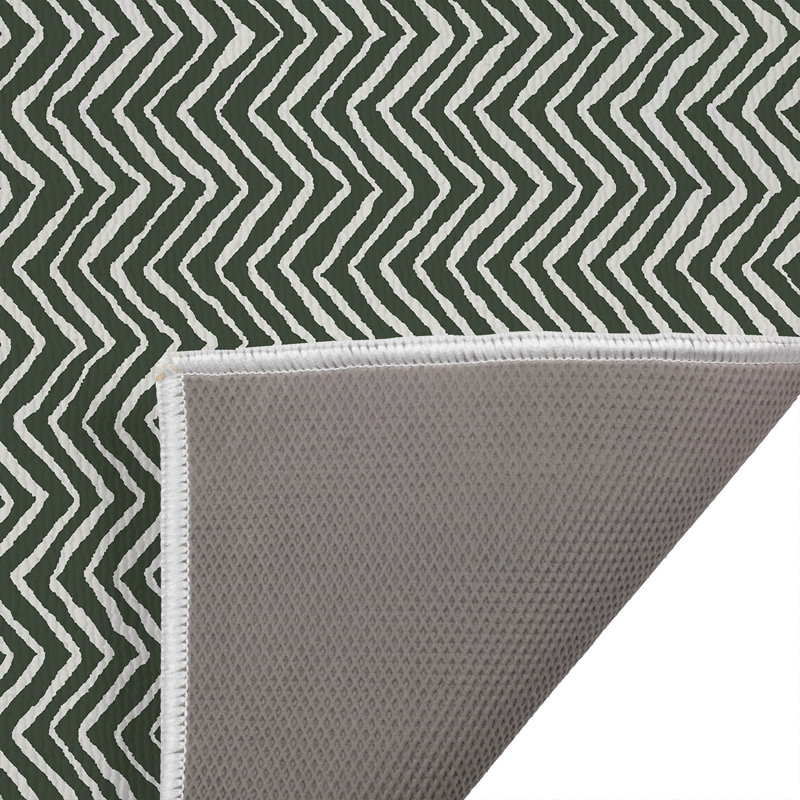Tapis de toilette rectangulaire antidérapant à chevrons