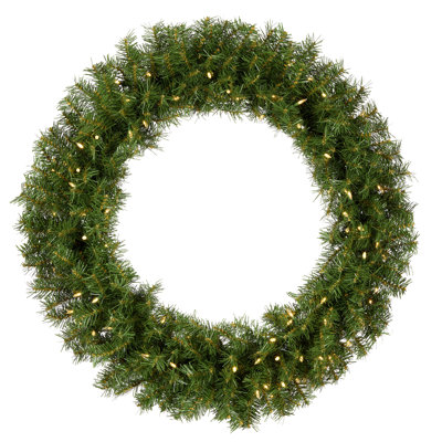 Couronne de Noël en sapin Winterwood de 76 cm avec lumières DEL