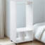 Open Wardrobe Clothes Rail With Storage Shelves on Wheels-1829898428